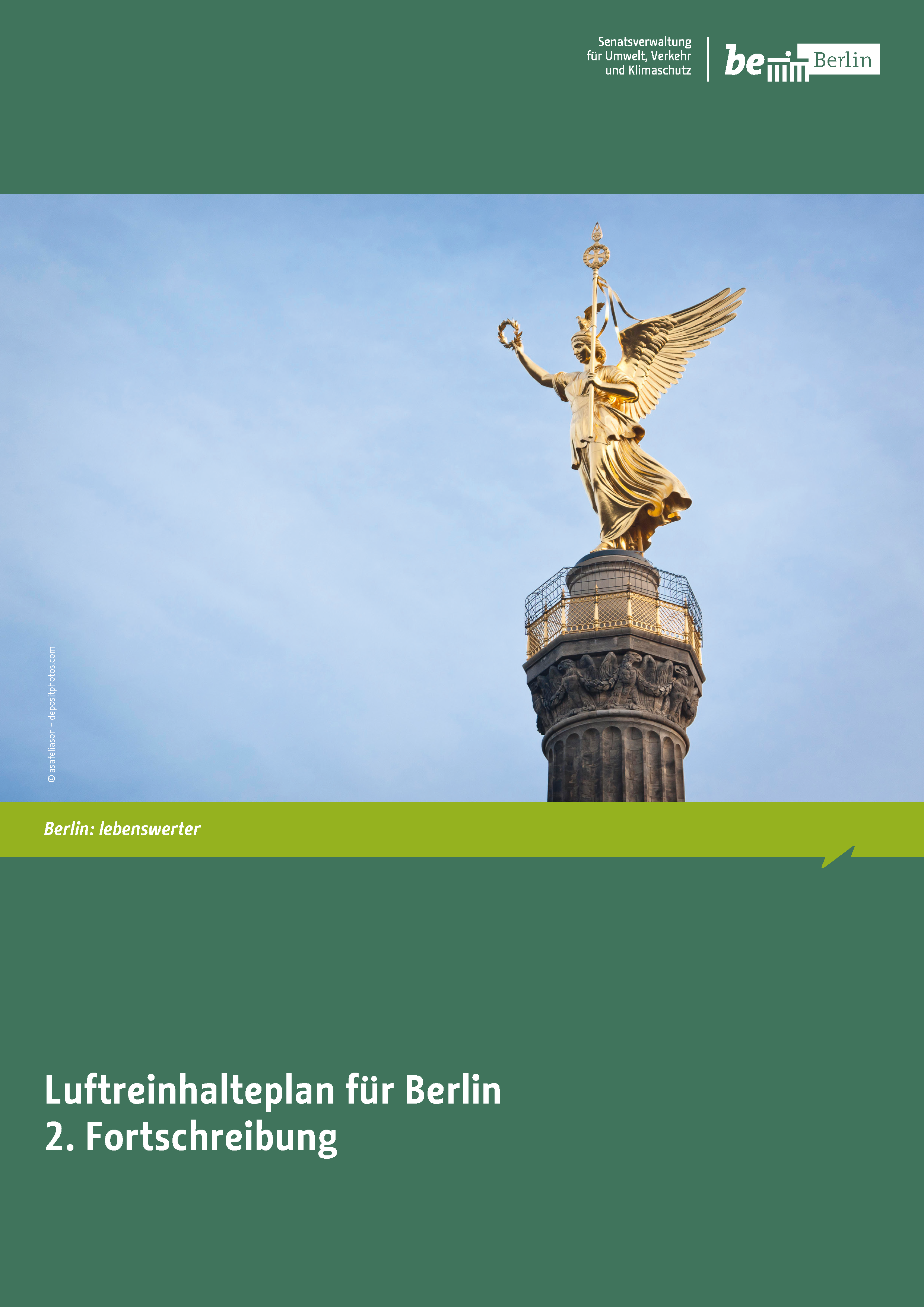 Berliner Senatsverwaltung für Umwelt, Verkehr und Klimaschutz: Luftreinhalteplan für Berlin. 2. Fortschreibung